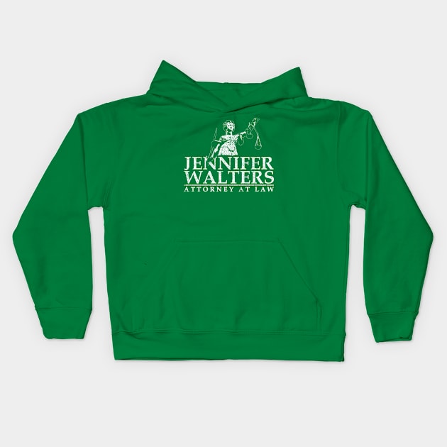 Jennifer Walters Attorney At Law Kids Hoodie by huckblade